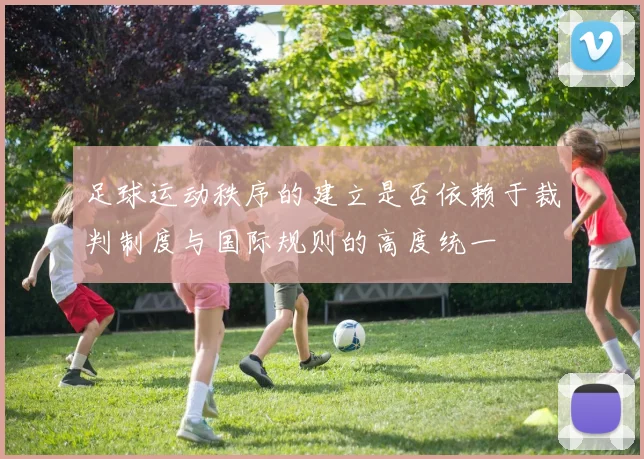 足球运动秩序的建立是否依赖于裁判制度与国际规则的高度统一